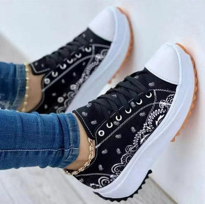 Fashion Pattern Canvas Women Sneakers Casual Sport Shoes 