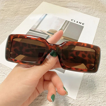 Women Small Rectangle Outdoor Travel Sunglasses