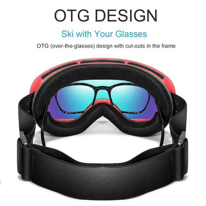 Men Women Outdoor Sports Ski goggles Anti-fog Snowboarding Snowmobile