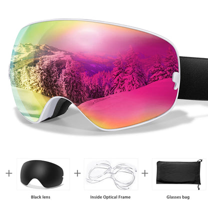 Men Women Outdoor Sports Ski goggles Anti-fog Snowboarding Snowmobile