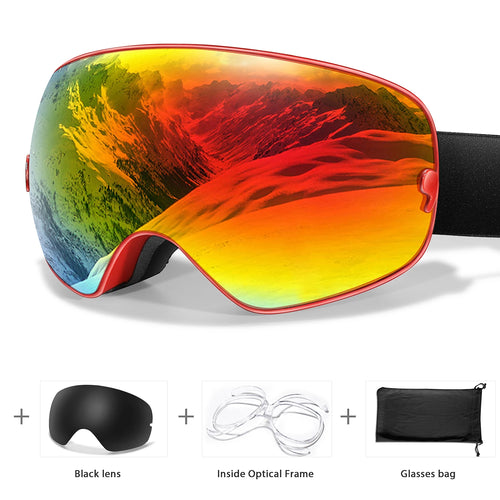 Men Women Outdoor Sports Ski goggles Anti-fog Snowboarding Snowmobile