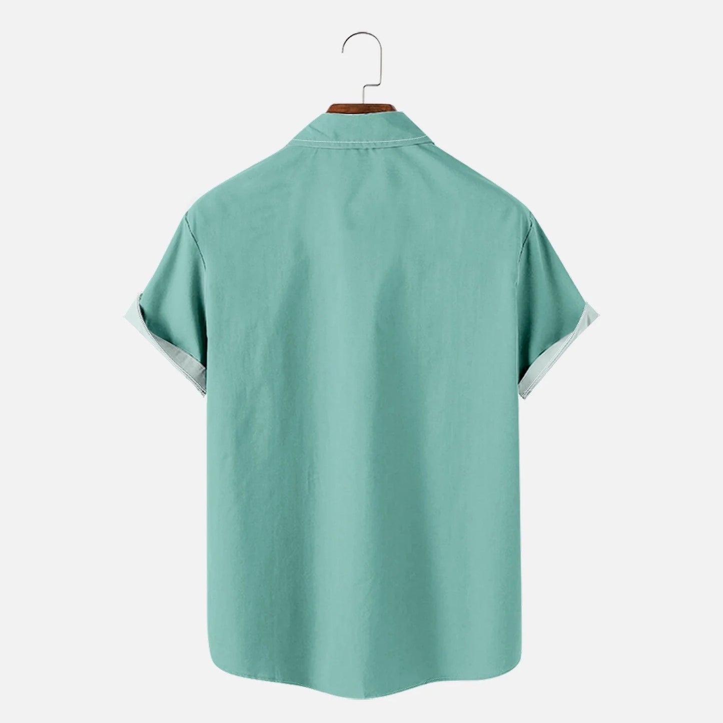 Mens Shirts Men'S Summer Trendy Hawaiian Style Short Sleeve Casual Shirts Mens Tank Tops Mens Shirts Slim Fit Mens Shirts Mint Green,4Xl