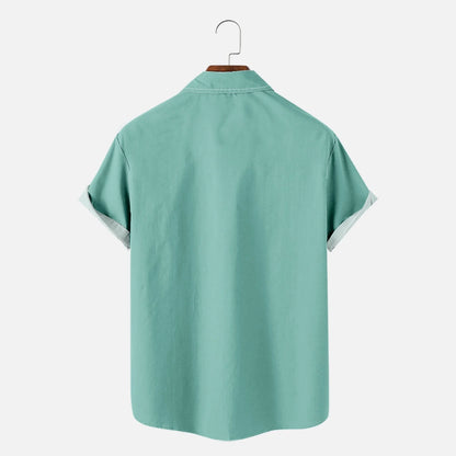 Mens Shirts Men'S Summer Trendy Hawaiian Style Short Sleeve Casual Shirts Mens Tank Tops Mens Shirts Slim Fit Mens Shirts Mint Green,4Xl