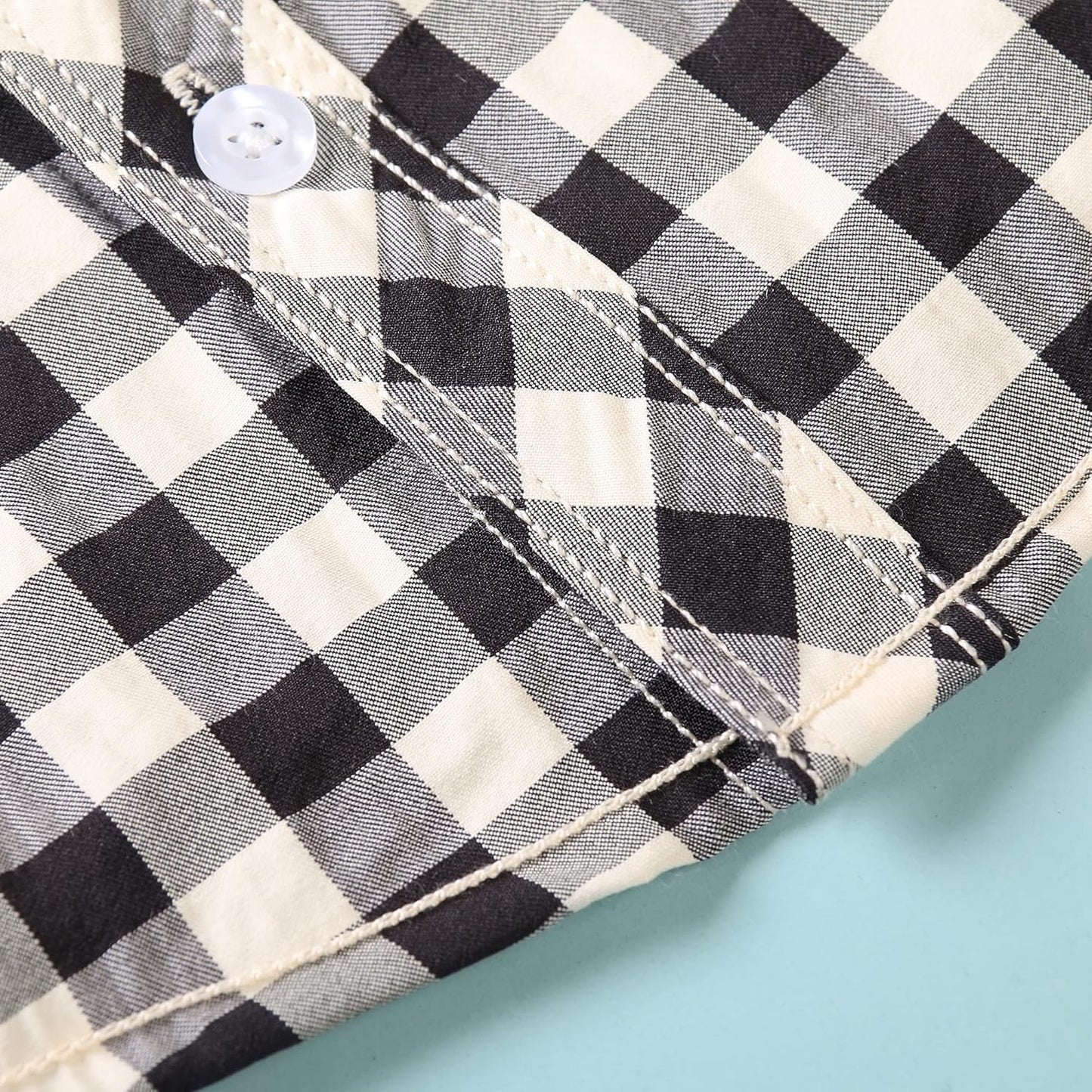 Boys Plaid Button down Shirts Long Sleeve Roll up Cotton Spring Fall Shirt Casual Tops