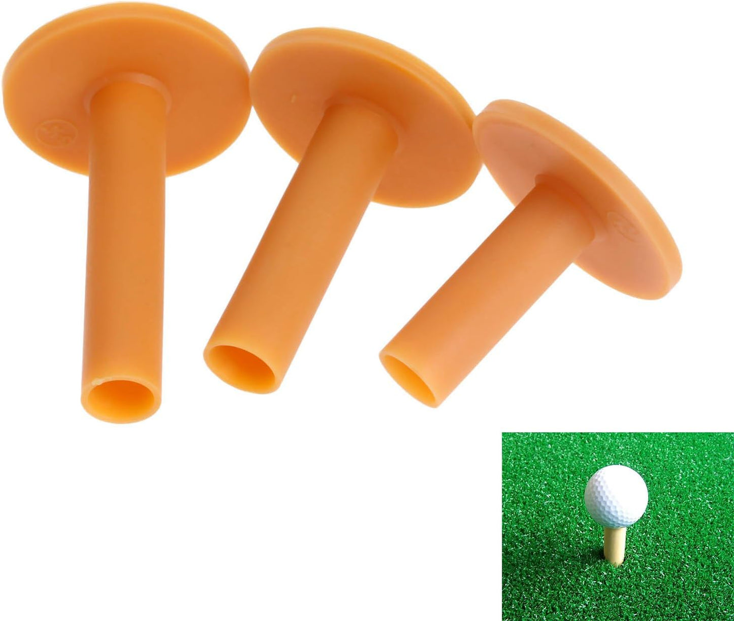 Rubber Golf Tees Holder Set, Driving Range Mats Rubber Ball Seat for Golf Hitting Practice Mat Indoor Outdoor Training, Different Size