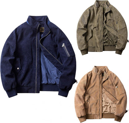 Men'S Lightweight Bomber Jackets Big and Tall Full Zip Casual Outdoor Sportswear Windbreaker