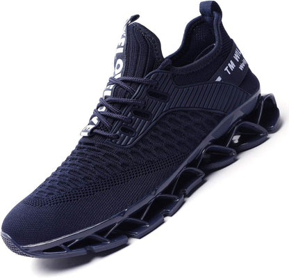 Men'S Running Shoes Blade Non Slip Fashion Sneakers Breathable Mesh Soft Sole Casual Athletic Walking Shoes