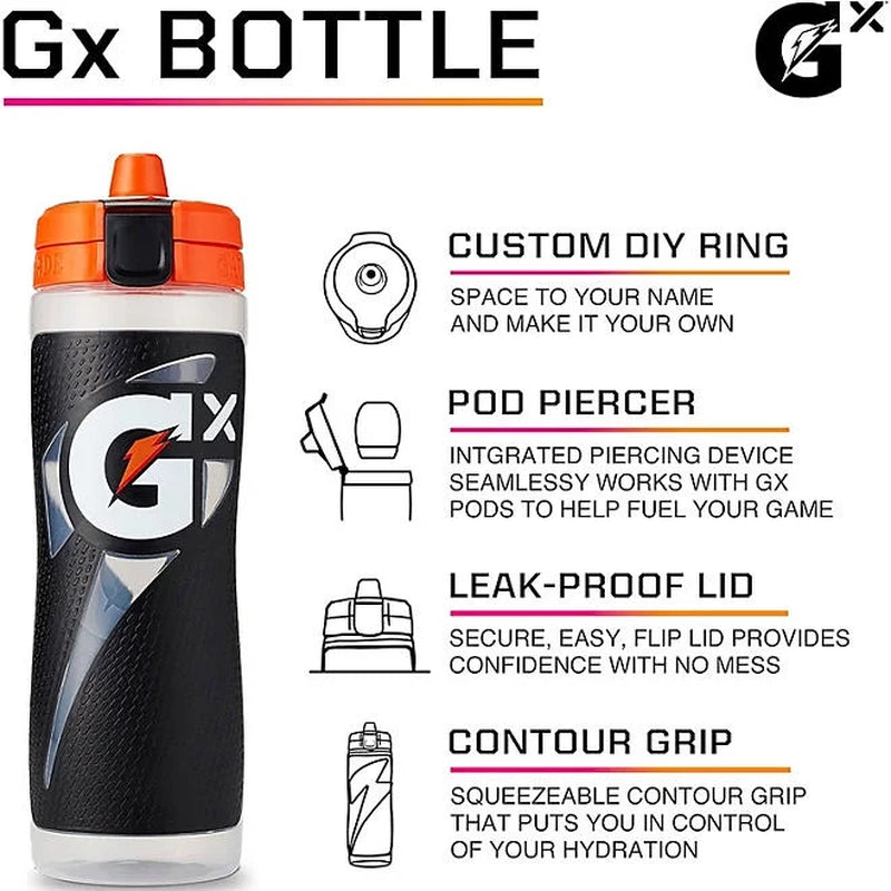 GX 30 Oz. Montage Water Bottles, 2 Pack Black/White