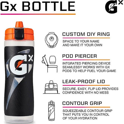 GX 30 Oz. Montage Water Bottles, 2 Pack Black/White