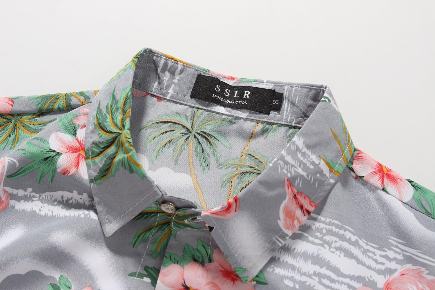 Pack Hawaiian Shirt for Men Flamingo Short Sleeve Casual Button down Shirts Summer Beach Shirt
