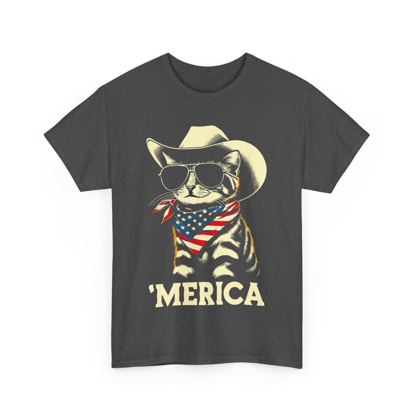 Merica Cat 4Th of July Shirt, Fourth of July Independence Day Funny Shirt