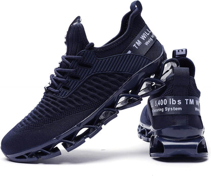 Men'S Running Shoes Blade Non Slip Fashion Sneakers Breathable Mesh Soft Sole Casual Athletic Walking Shoes