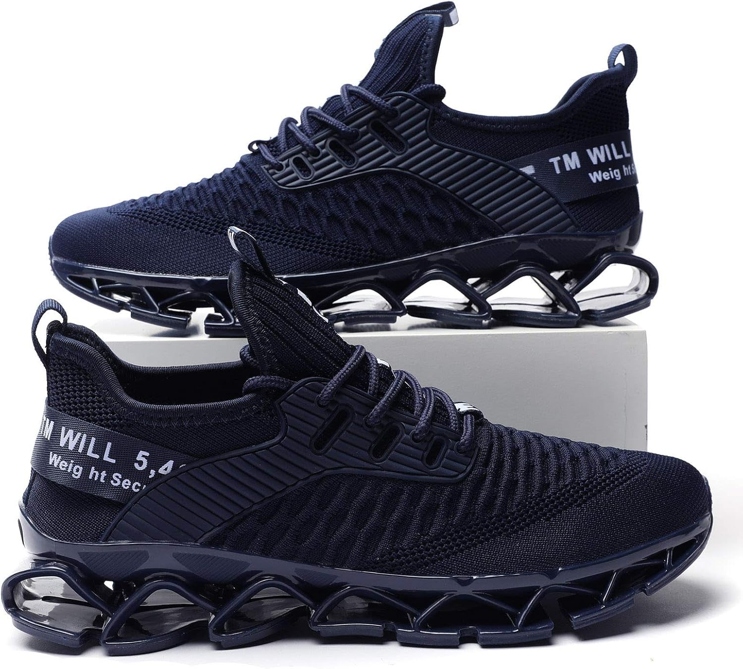 Men'S Running Shoes Blade Non Slip Fashion Sneakers Breathable Mesh Soft Sole Casual Athletic Walking Shoes