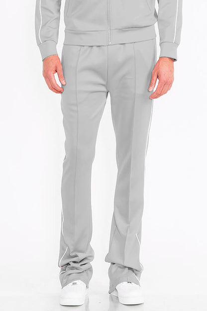 Mens Side Pipe Stacked Flare Pants