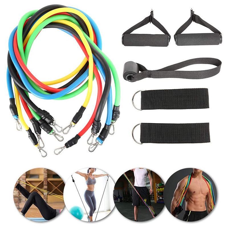 11Pcs Resistance Band Set Fitness Equipment 