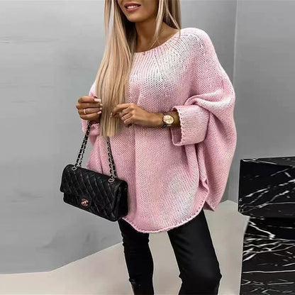 Winter Loose Batwing Sleeve Pullover Sweater Fashion Oversized Knitted