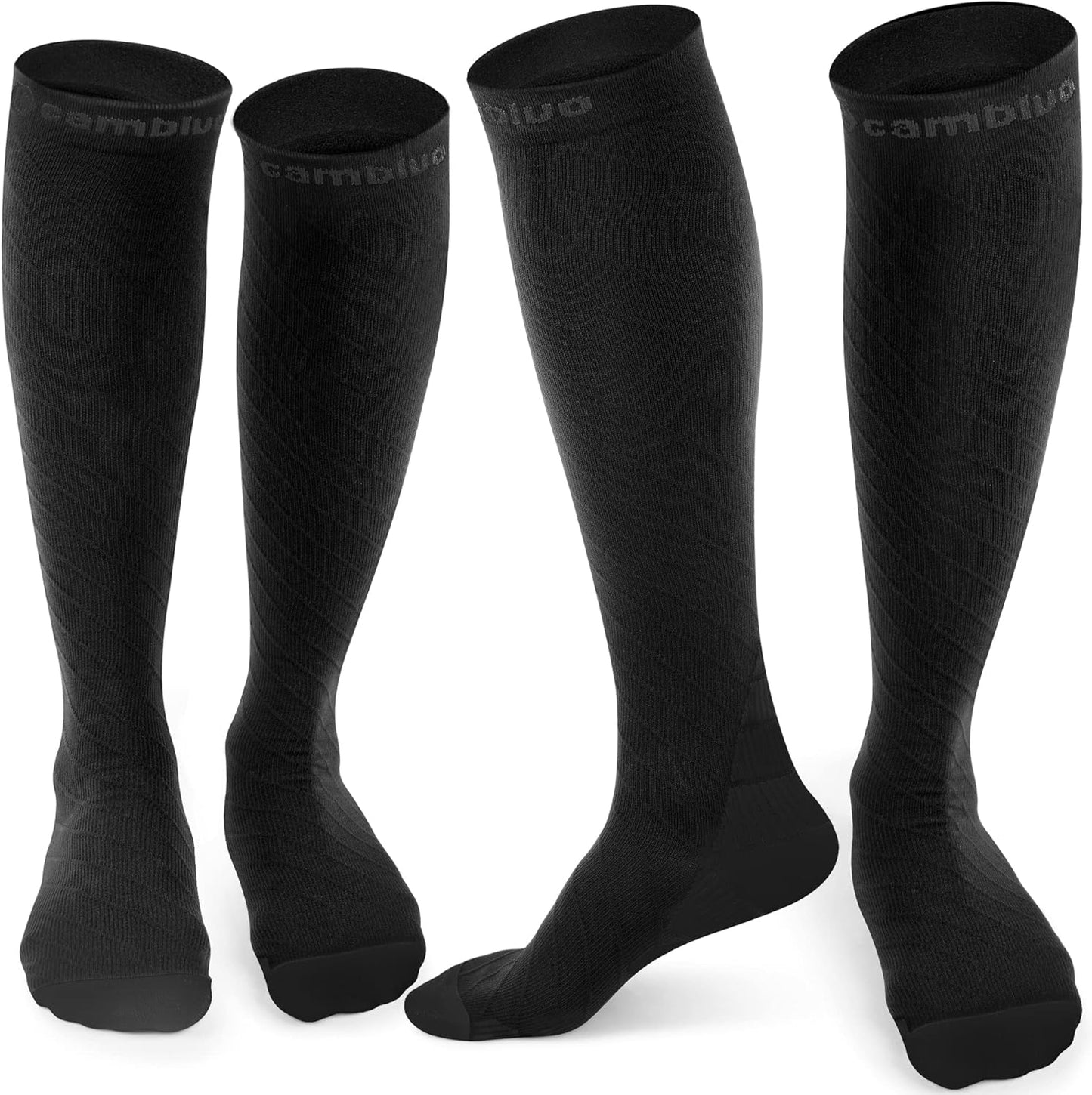 2 Pairs Compression Socks for Men and Women(20-30 Mmhg), Compression Stocking for Flight, Long Shifts, Running