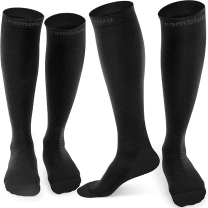 2 Pairs Compression Socks for Men and Women(20-30 Mmhg), Compression Stocking for Flight, Long Shifts, Running