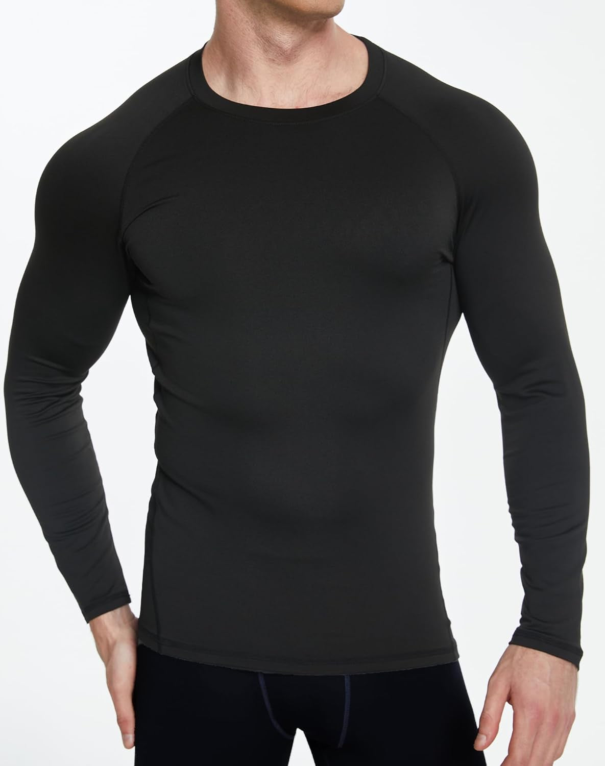 Men'S Thermal Underwear Sets Long Sleeve Compression Shirts, Winter Gear Sports Base-Layer Top Bottom Sets