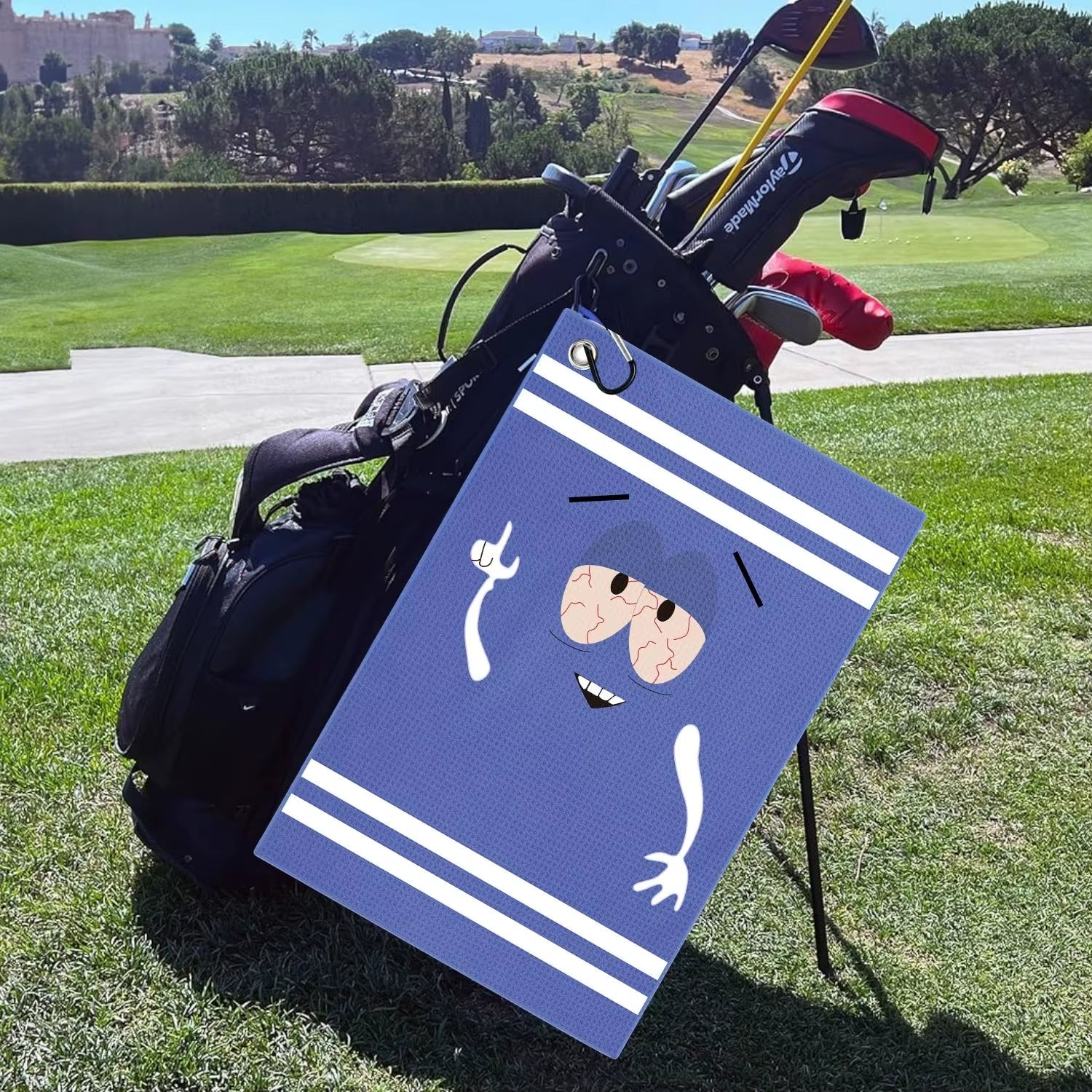 Funny Microfiber Premium Golf Towel,Printed Golf Towels for Golf Bags for Men&Women, Great Golf Accessories for Men Golfers