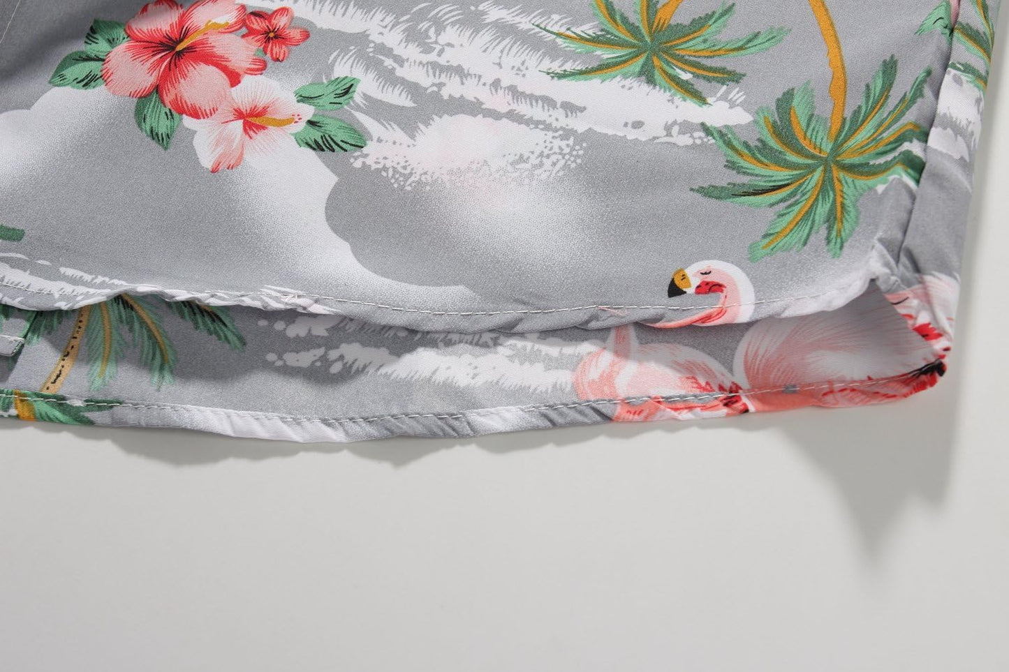 Pack Hawaiian Shirt for Men Flamingo Short Sleeve Casual Button down Shirts Summer Beach Shirt