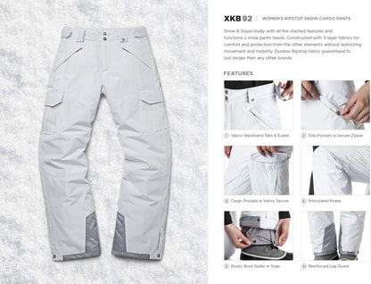 Women'S Winter Snow Pants, Waterproof Insulated Ski Pants, Ripstop Snowboard Bottoms