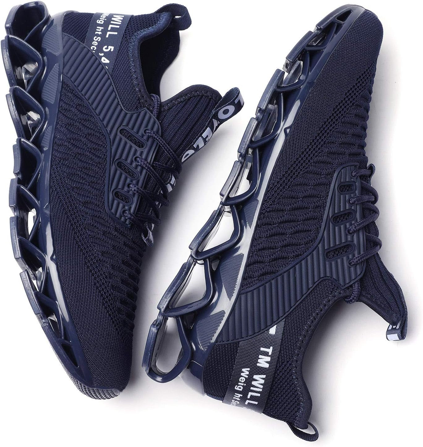 Men'S Running Shoes Blade Non Slip Fashion Sneakers Breathable Mesh Soft Sole Casual Athletic Walking Shoes