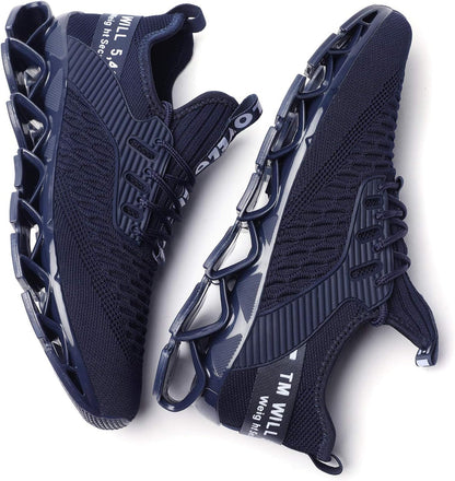 Men'S Running Shoes Blade Non Slip Fashion Sneakers Breathable Mesh Soft Sole Casual Athletic Walking Shoes