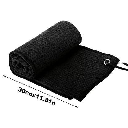 Golf Towel Microfiber Fabric for Golf Lovers Soft Absorbent Golf Club Cleaner Rag Clip Golf Accessories Golf Club Cleaning Towel
