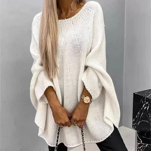 Winter Loose Batwing Sleeve Pullover Sweater Fashion Oversized Knitted