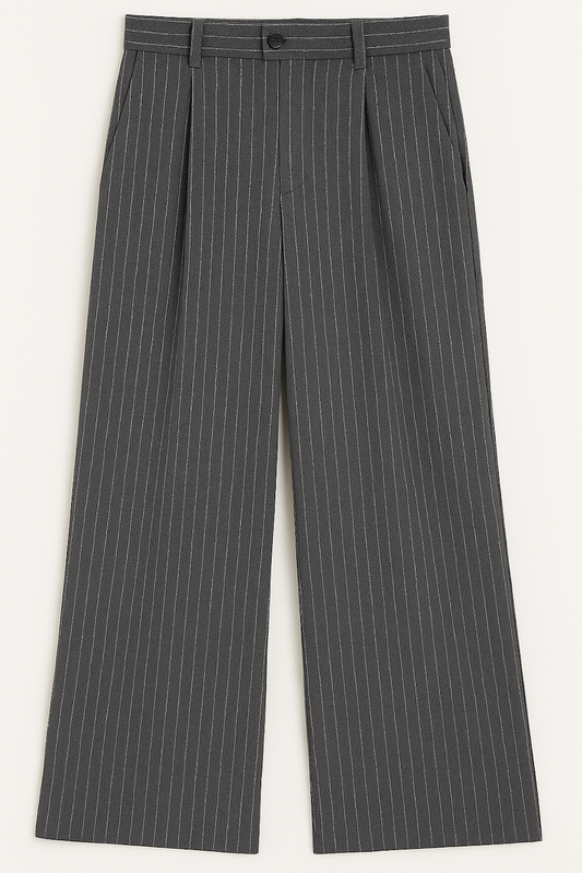 High Waist Baggy Pants,Grey (Size-M)