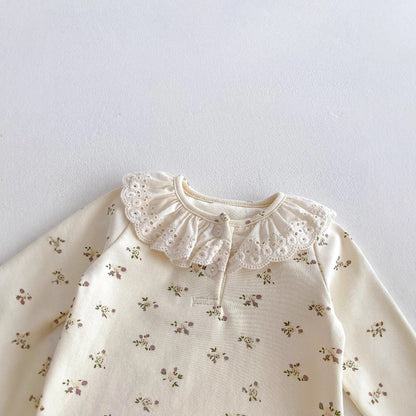 Spring and Autumn Baby Kids Girls Casual Floral Top and Pants Clothing