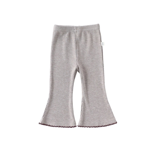 Casual Baby Kids Girls Plain Flared Pants
